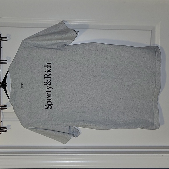 Sporty & Rich Dodgers Serif Tee In Heather Grey S NWT - Picture 12 of 15